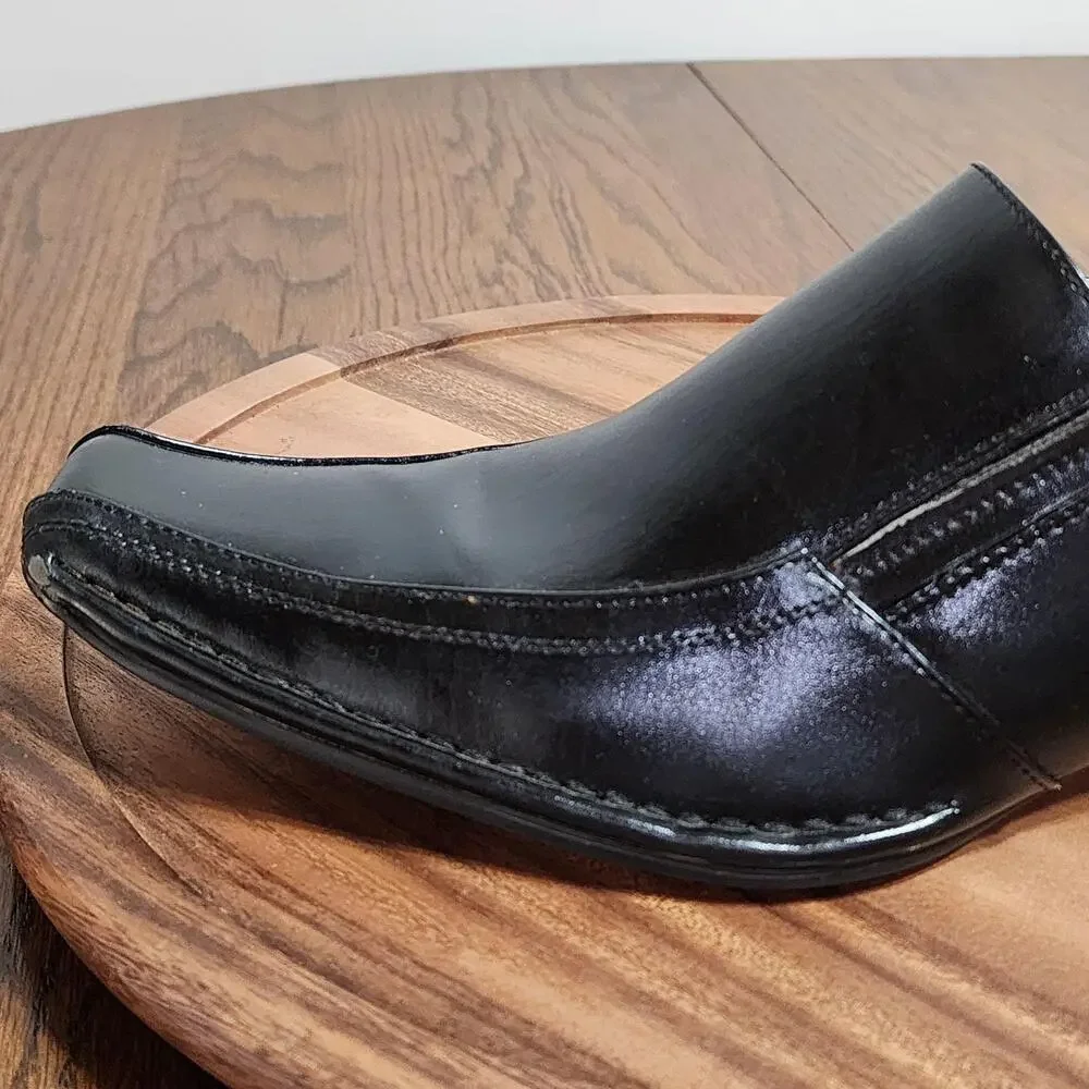 Majestic Collection Dress Shoes Mens Size 10 Black Synthetic Slip On Square Toe
